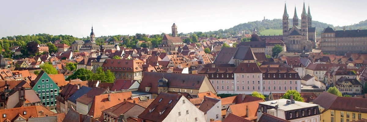 Blick über die historische Altstadt von Bamberg